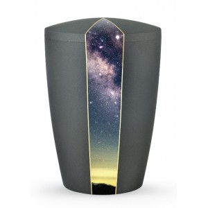 Heaven's Edition Biodegradable Cremation Ashes Funeral Urn – Starry Night / Anthracite Surface